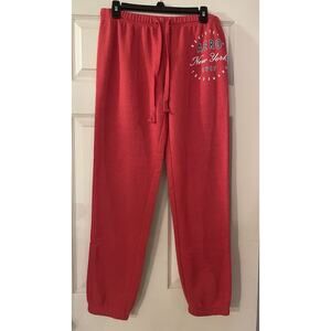 Aeropostale Girls Aero New York 1987 Red Drawstring Sweatpants Sz L Large